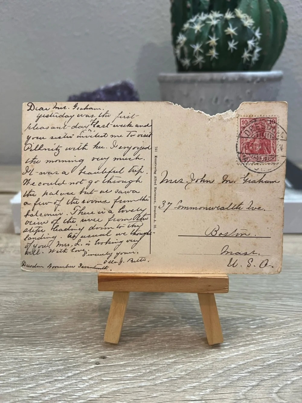Antique Pillnitz Berg Palais Dresden Germany Posted German Postcard